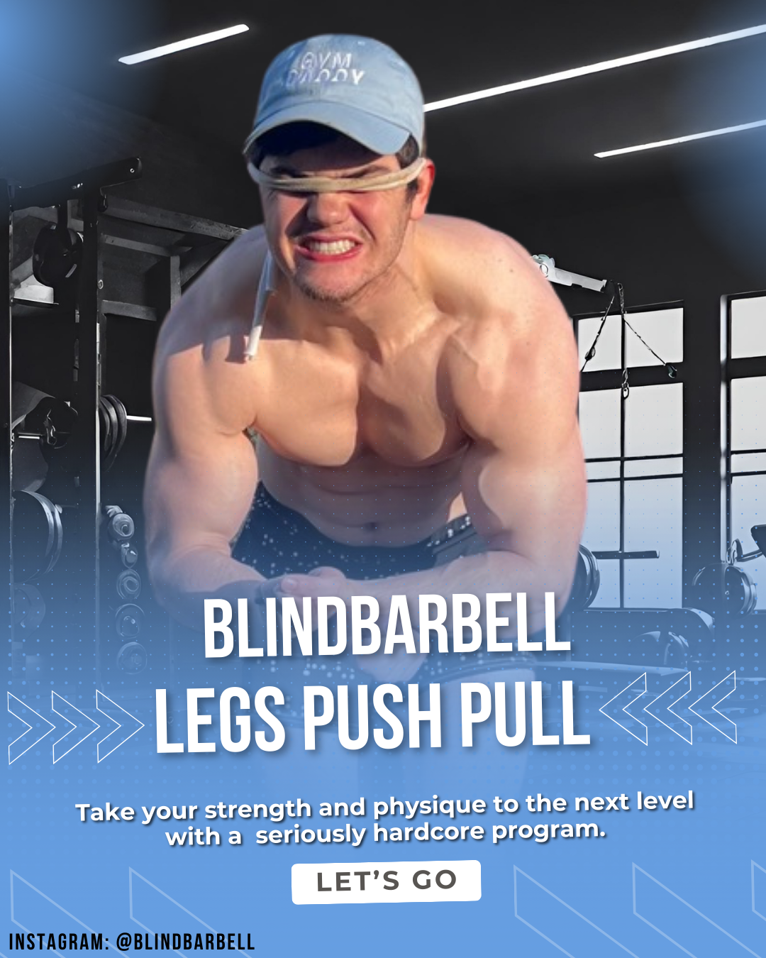 Blind Barbell Legs Push Pull